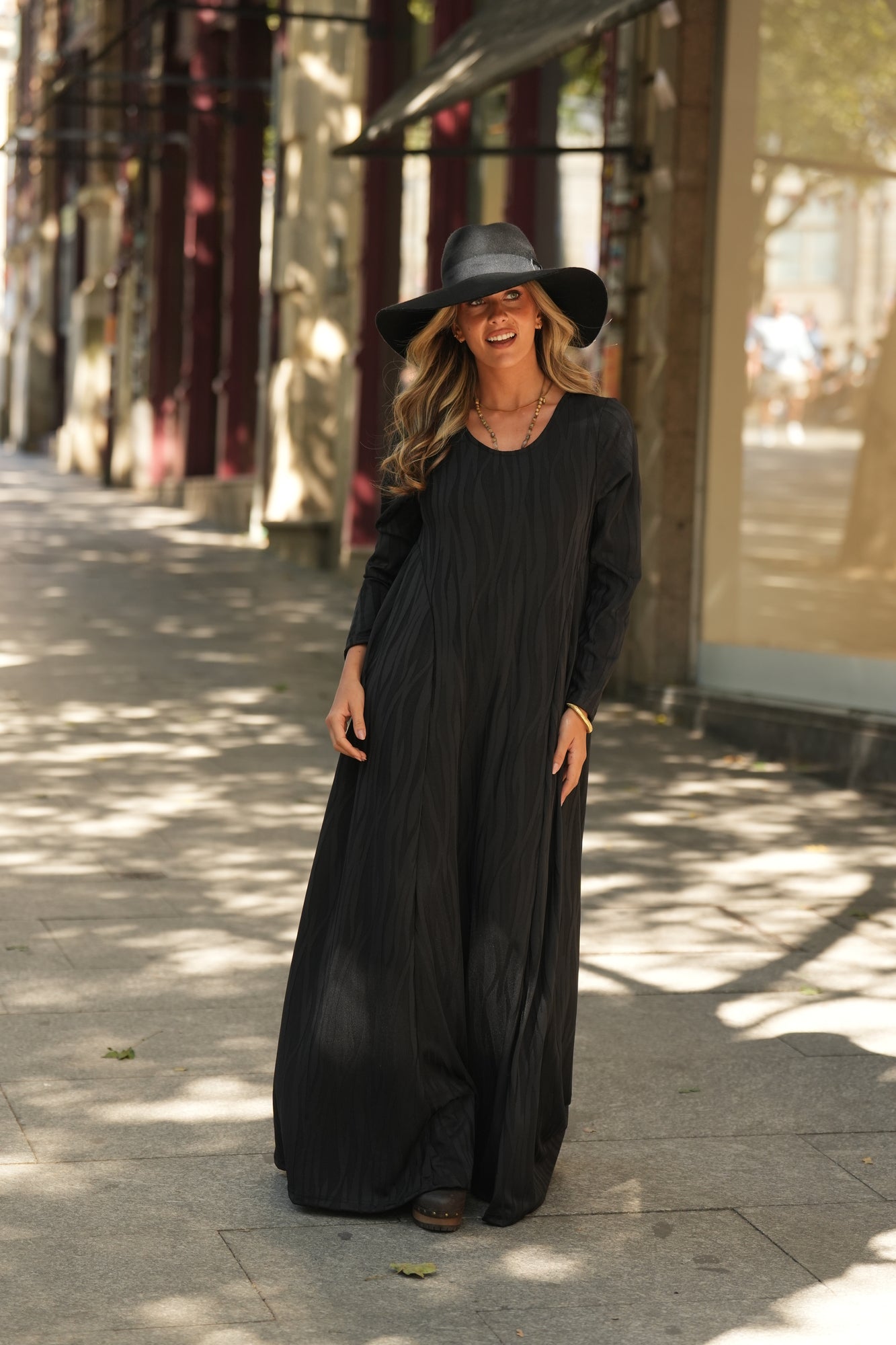 Vestido largo de punto