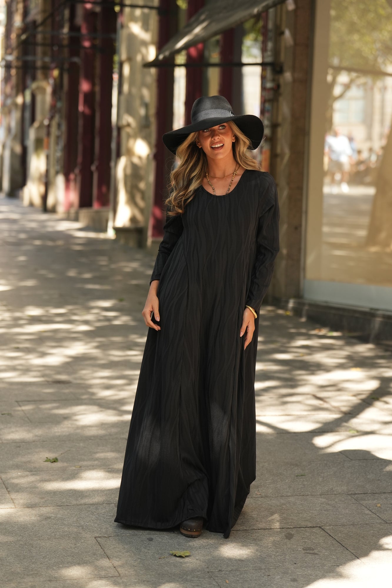 Vestido largo de punto