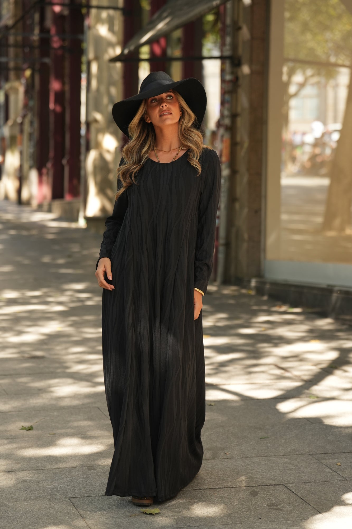 Vestido largo de punto