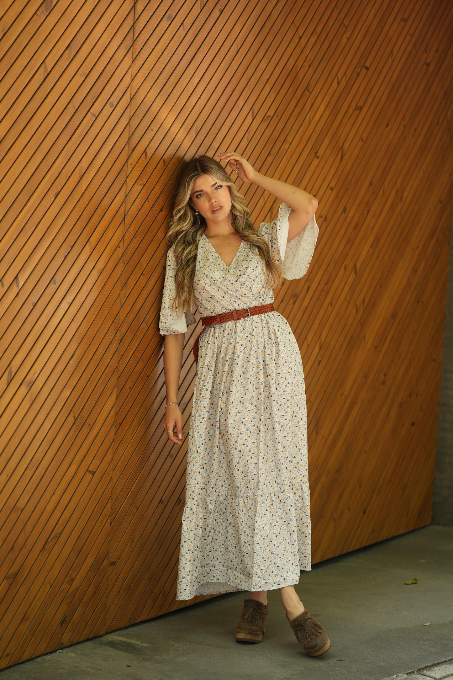 vestido largo floral