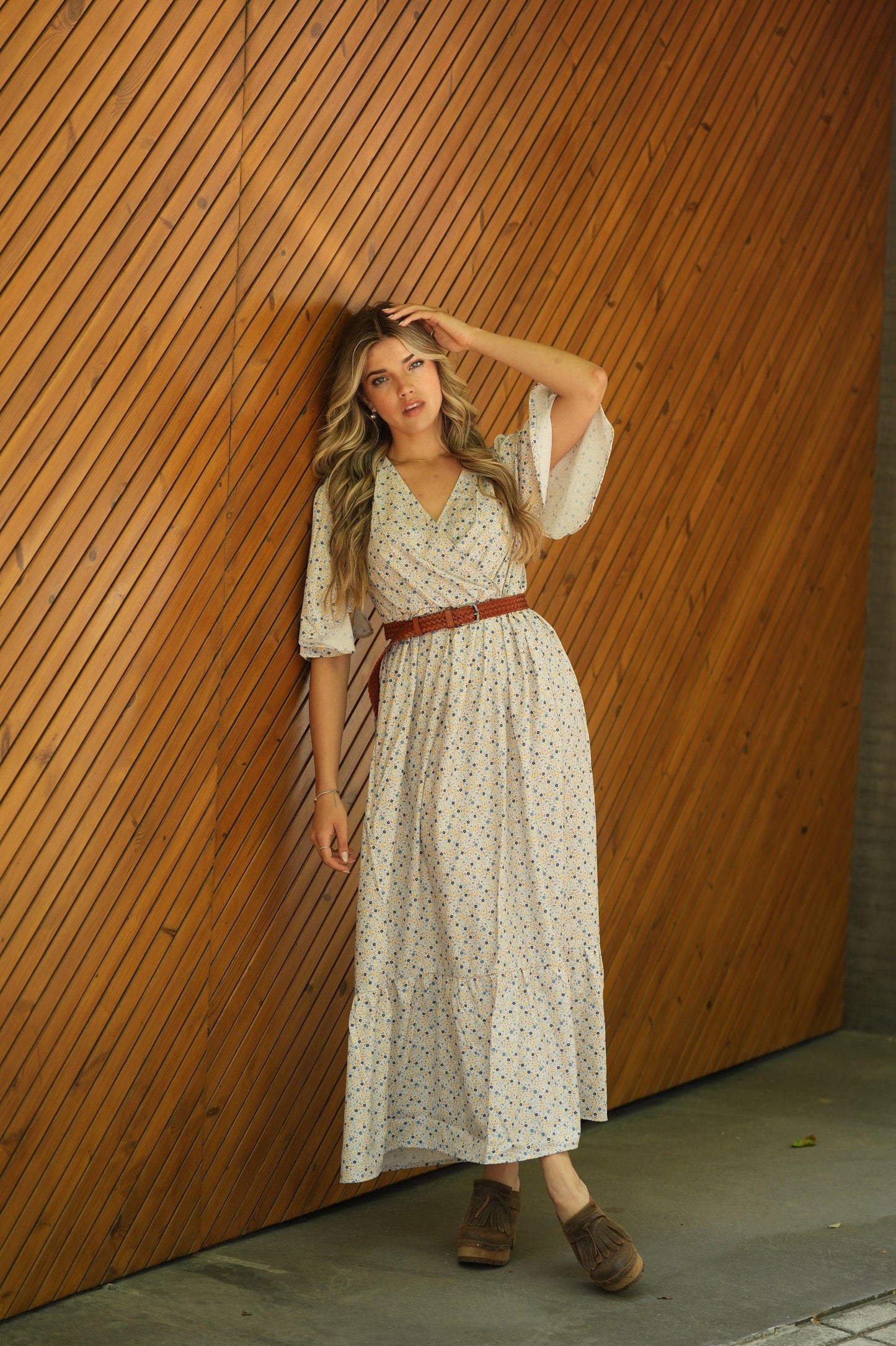 vestido largo floral