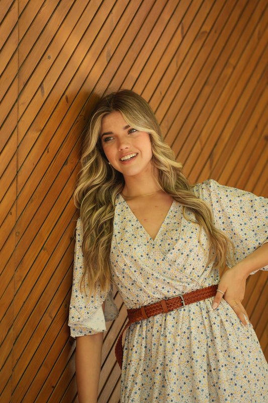 vestido largo floral