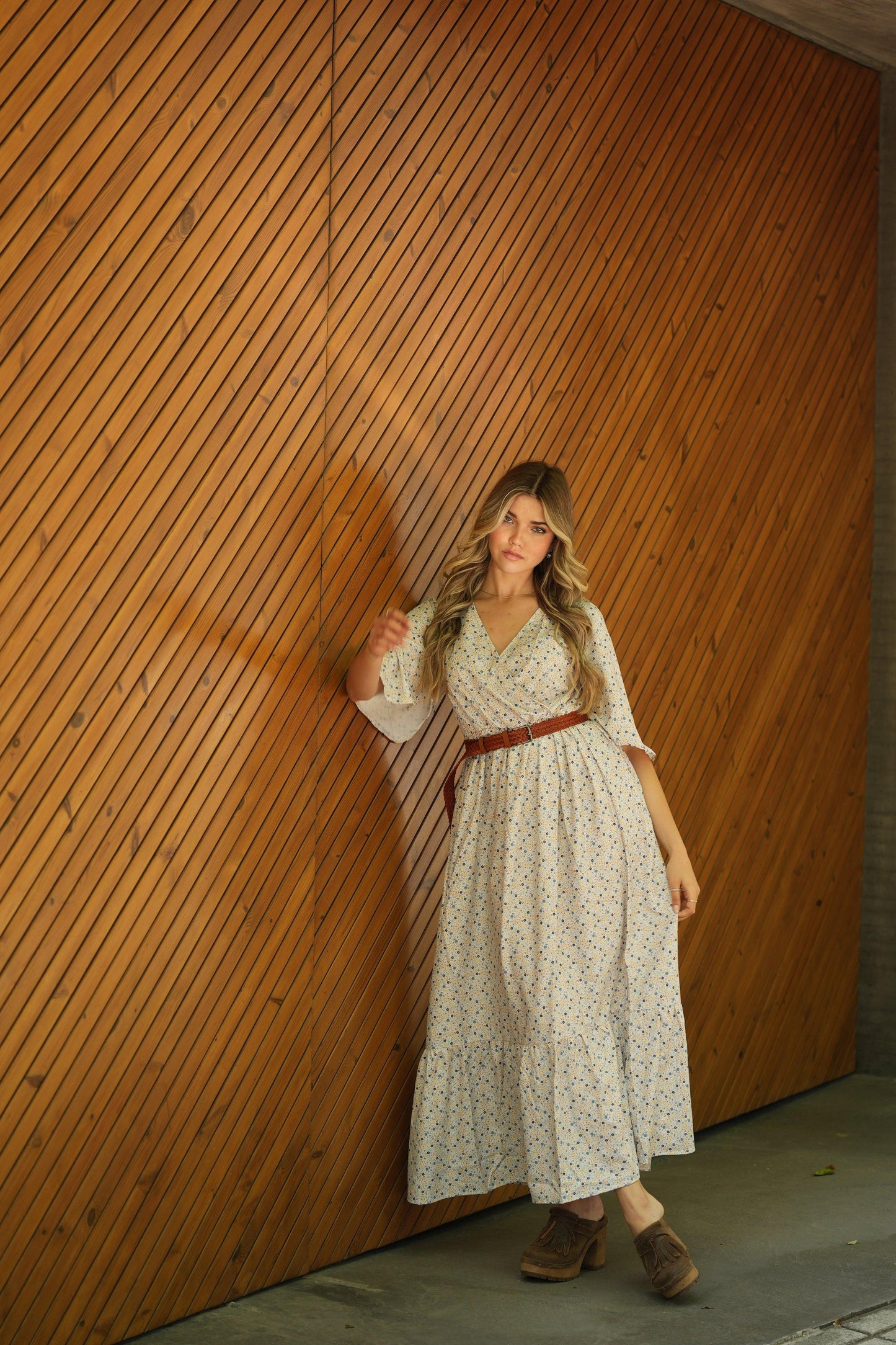 vestido largo floral