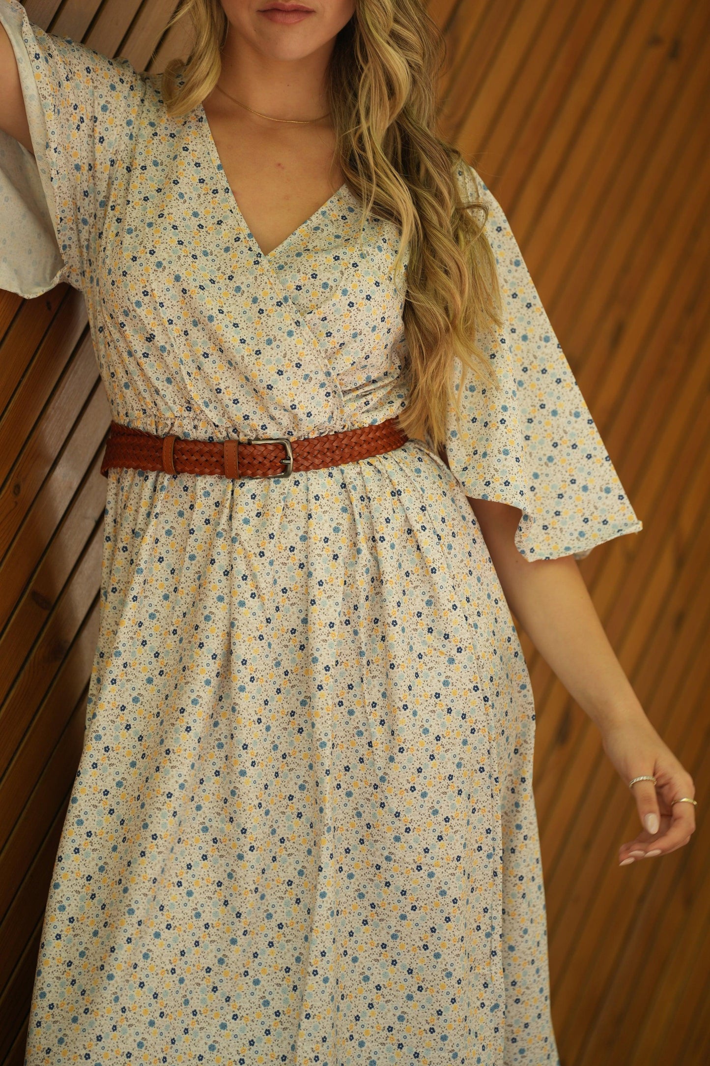 vestido largo floral