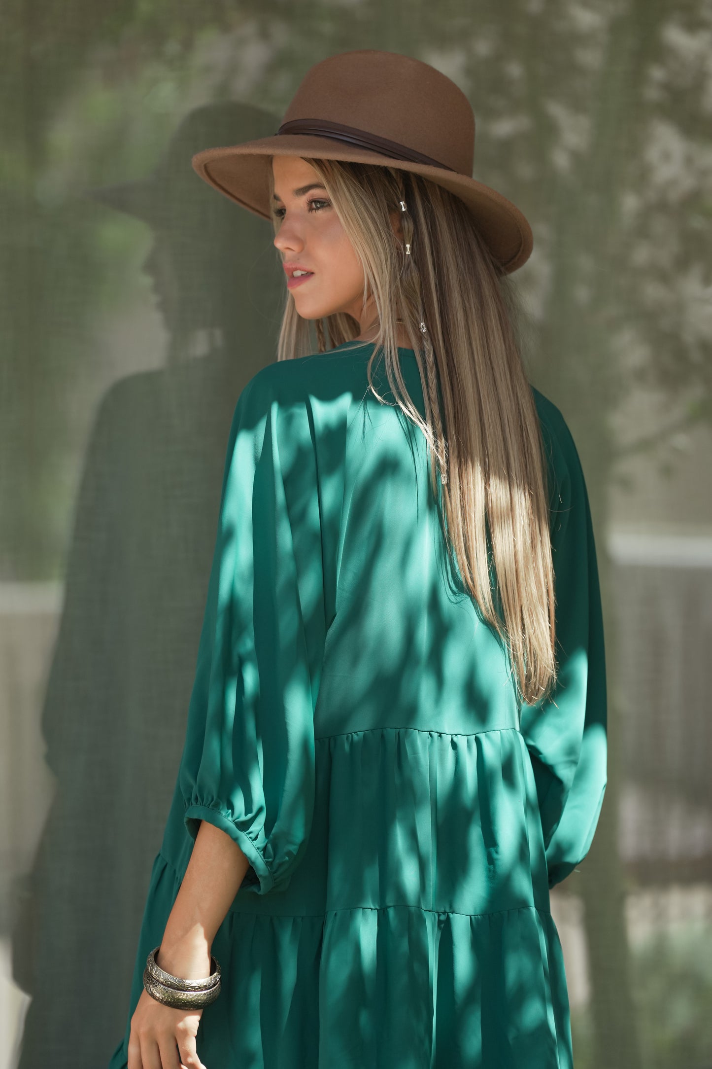 Vestido largo con volantes