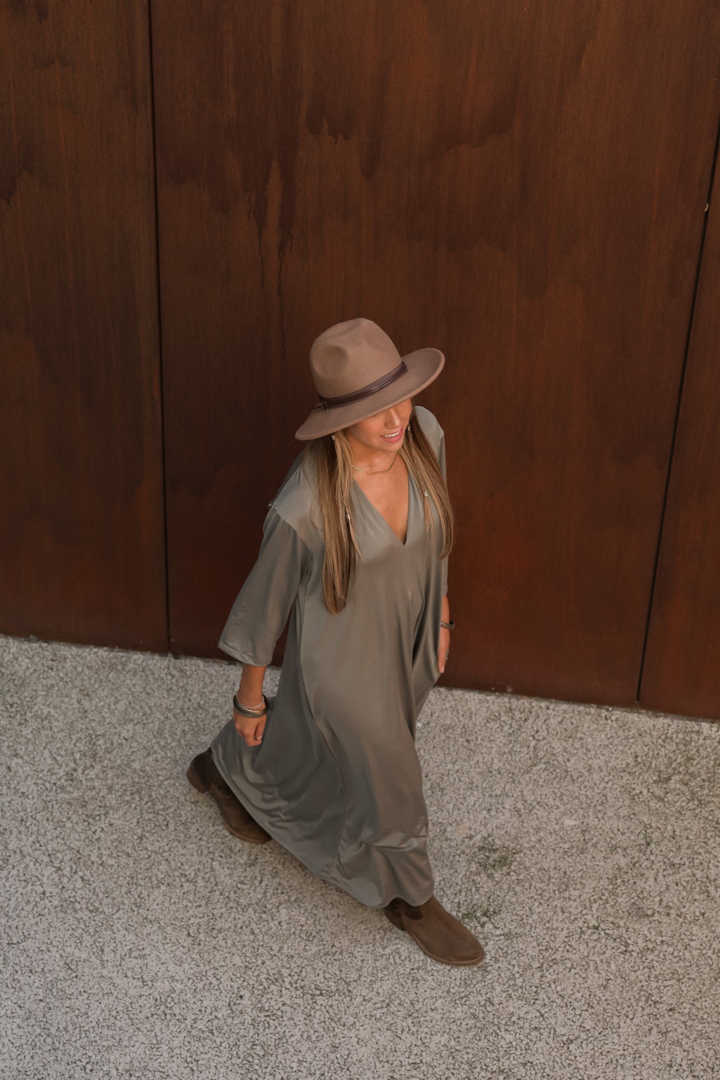 Vestido largo de punto
