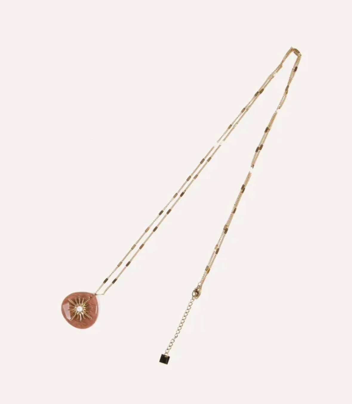 Collar largo con piedra