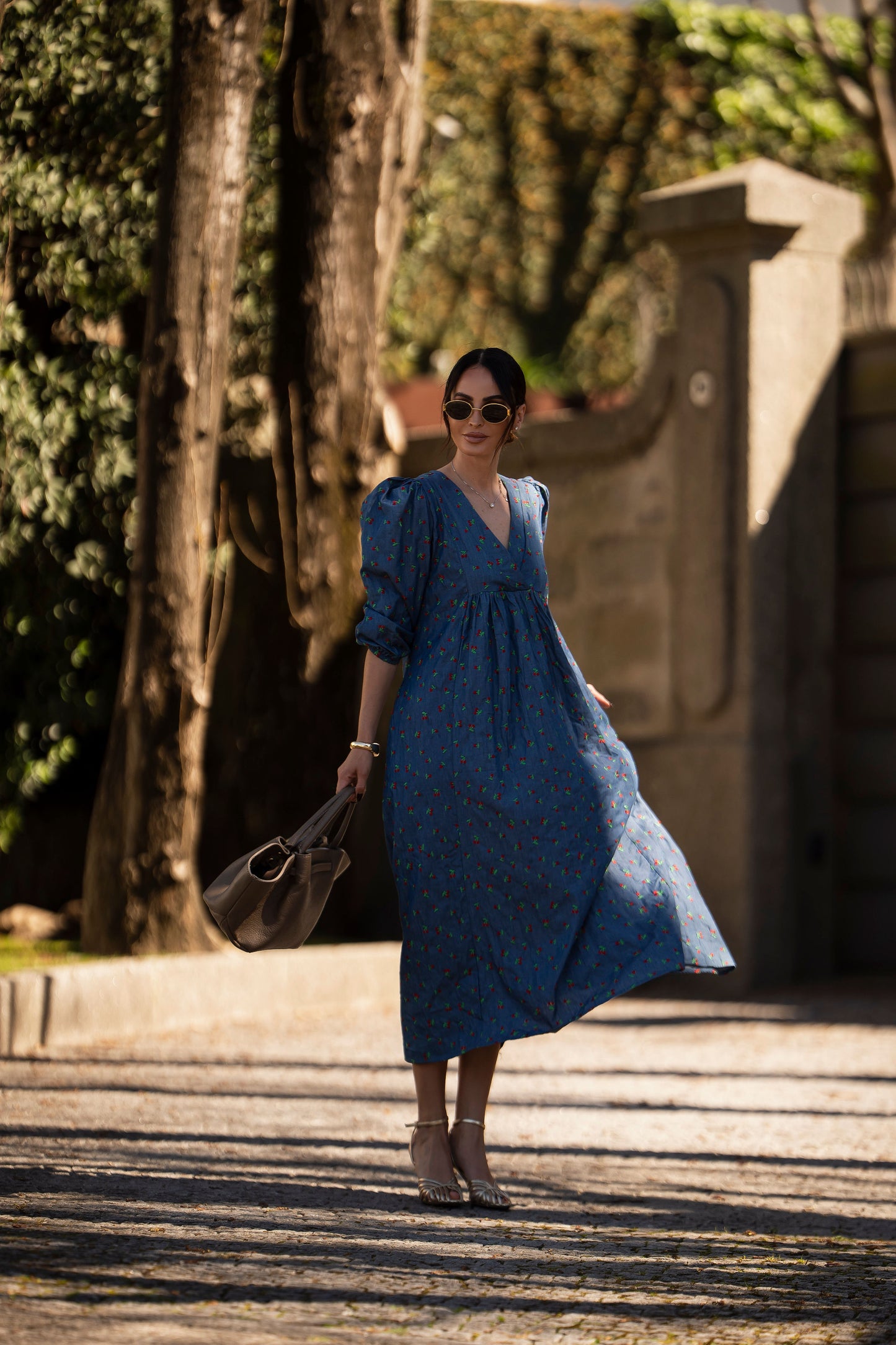 Vestido midi denim