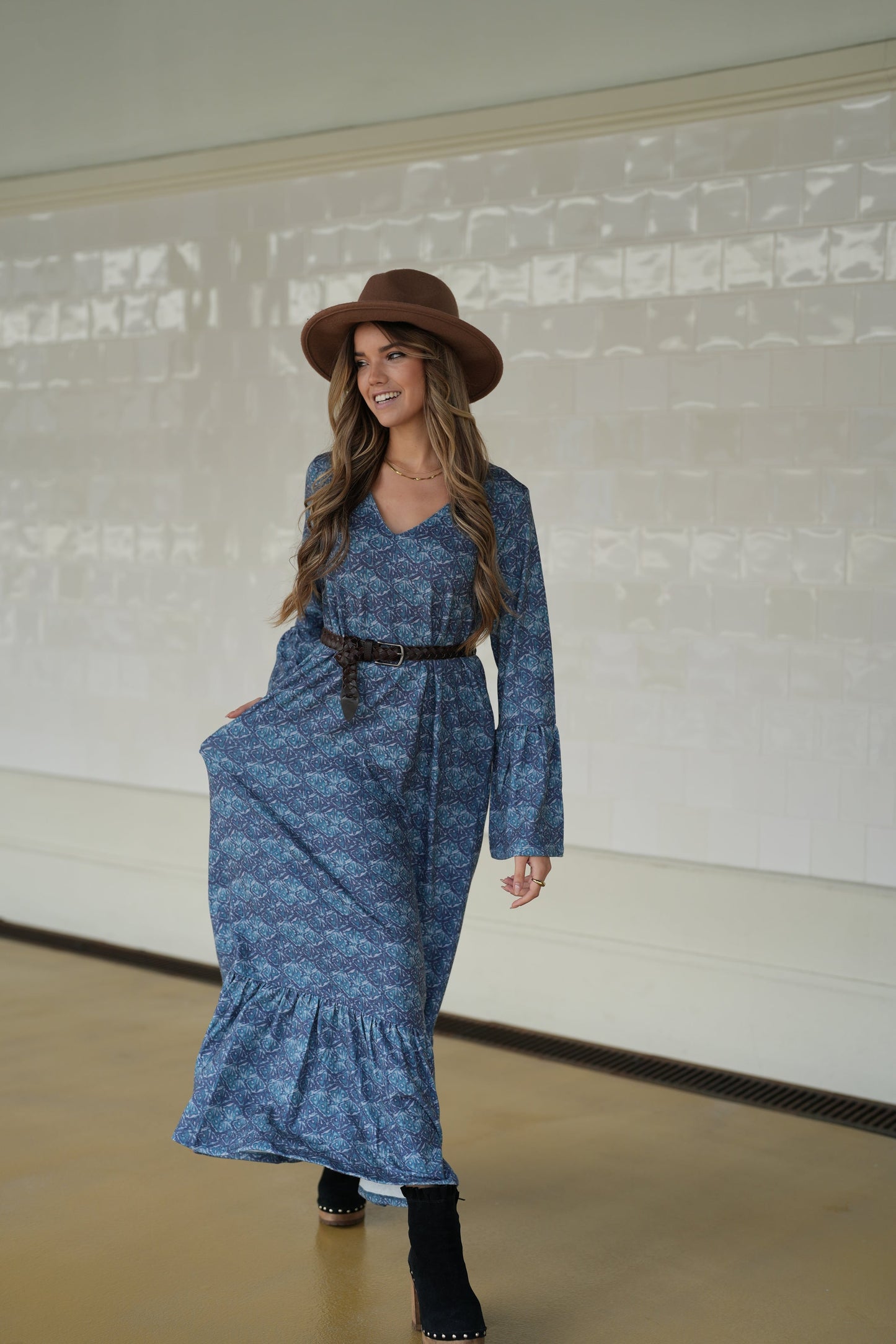 Vestido largo punto cálido