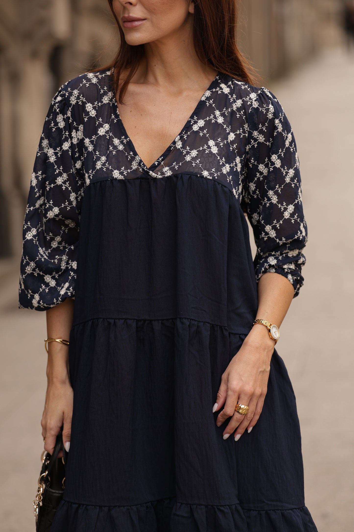 Vestido largo azul