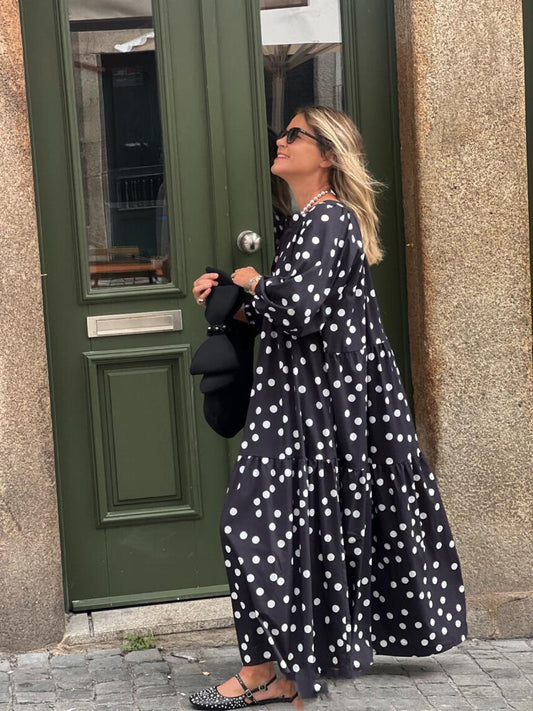 Vestido largo estampado