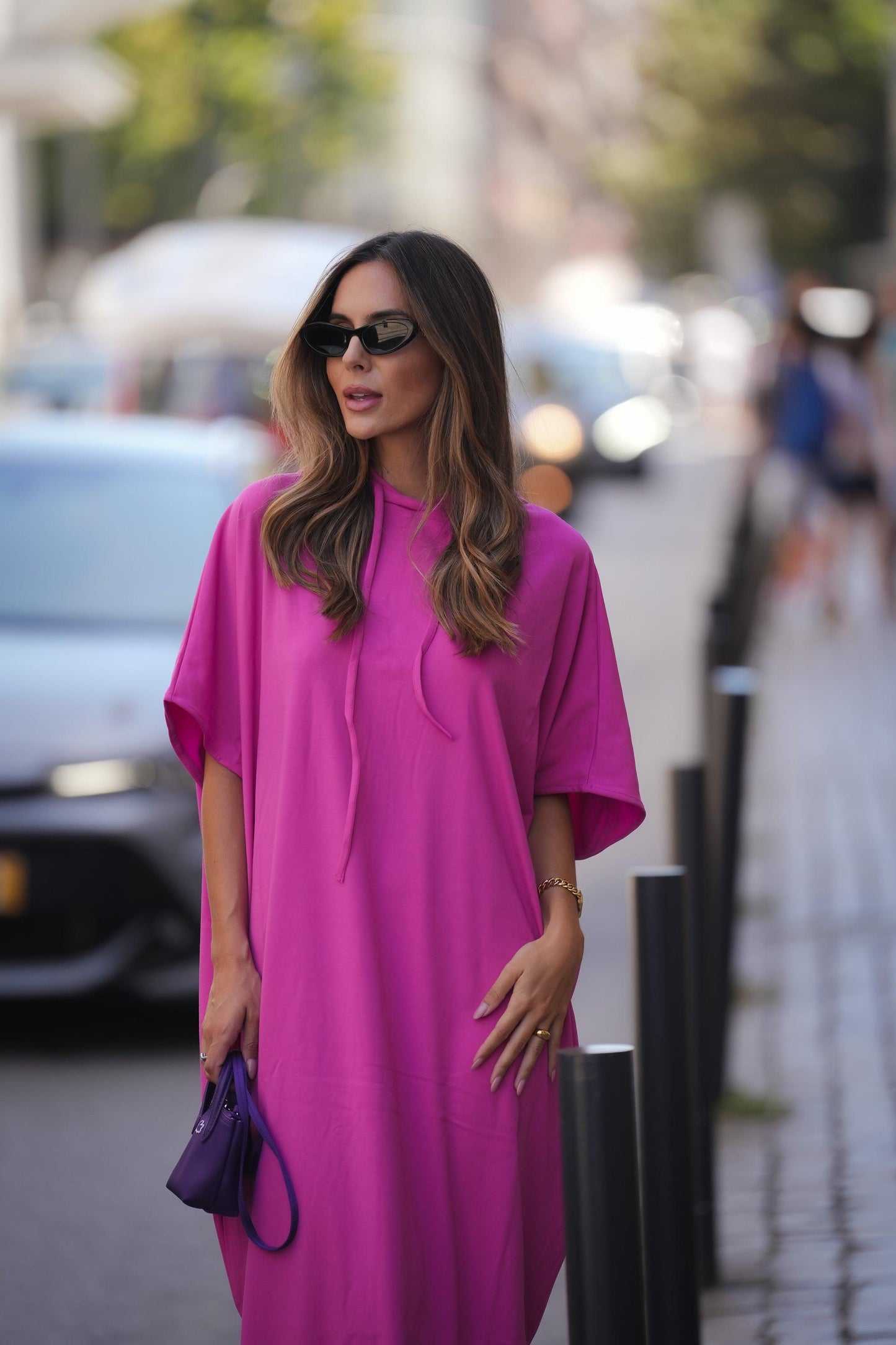 Vestido de punto con capucha