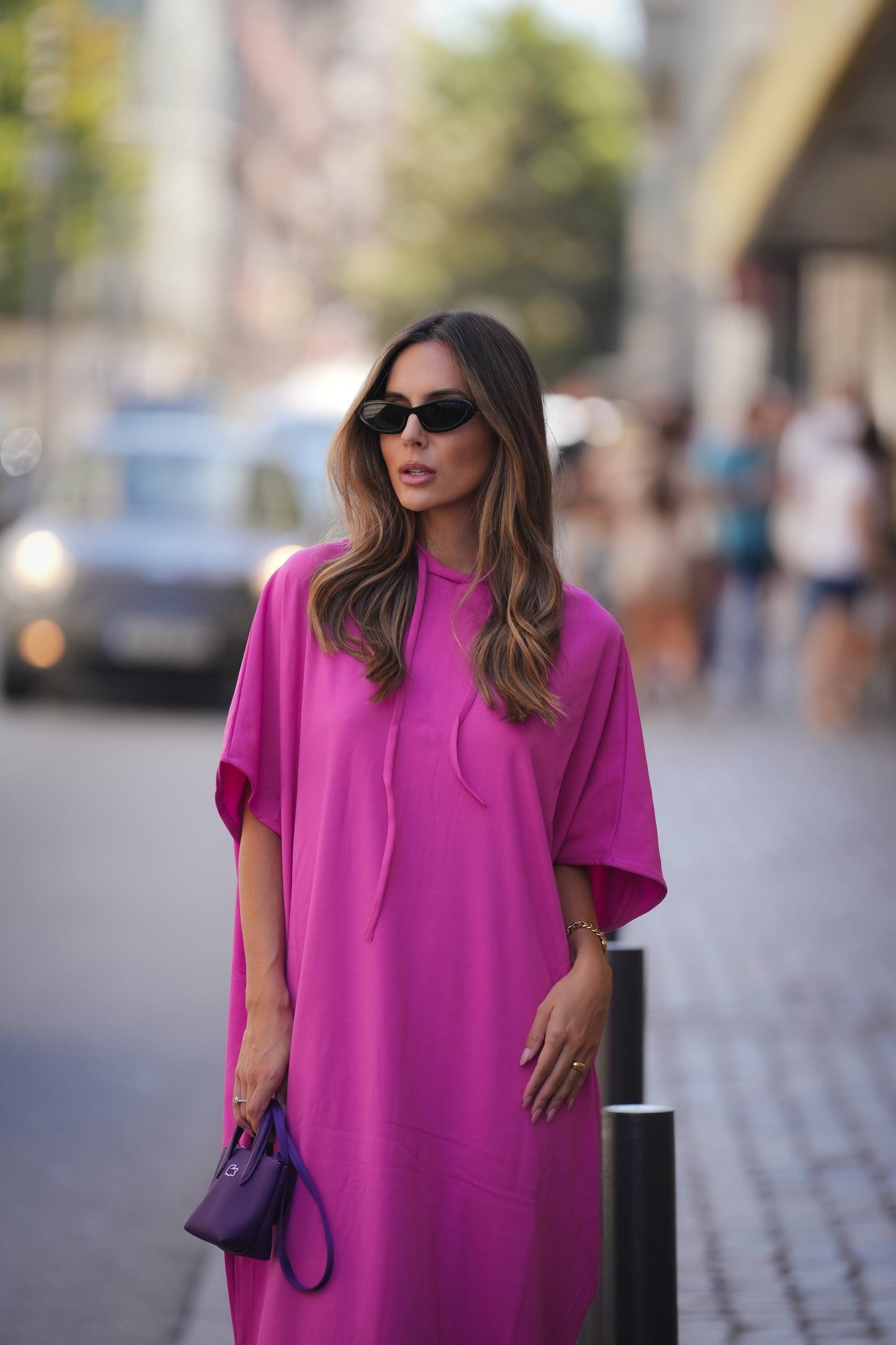 Vestido de punto con capucha