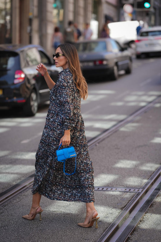 vestido largo estampado