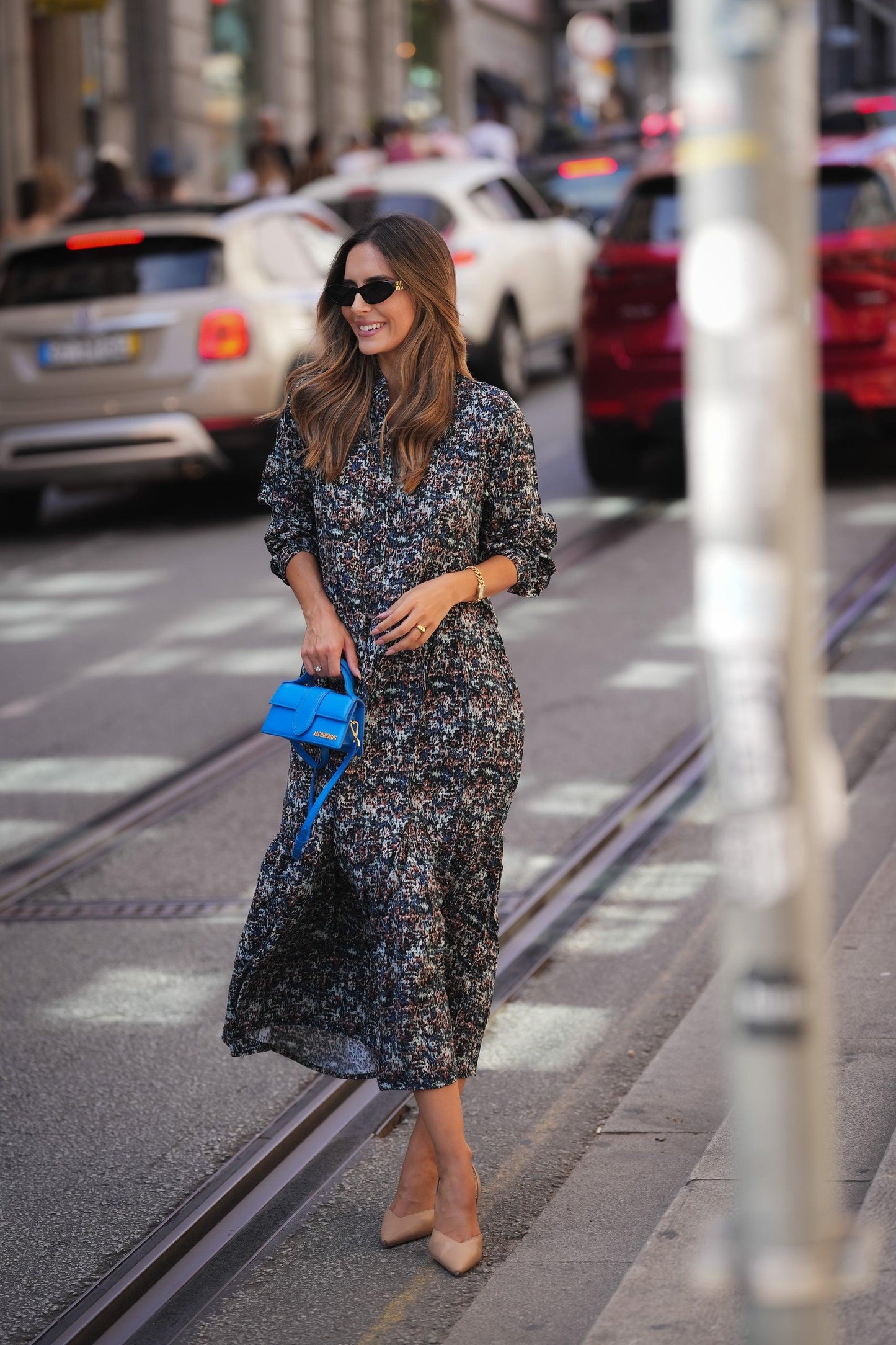 vestido largo estampado