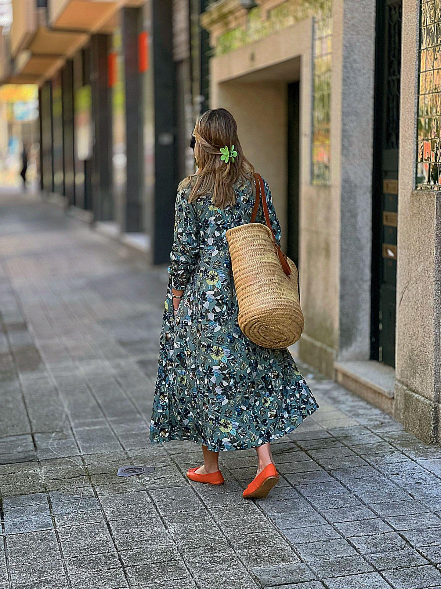 Vestido camisero estampado floral