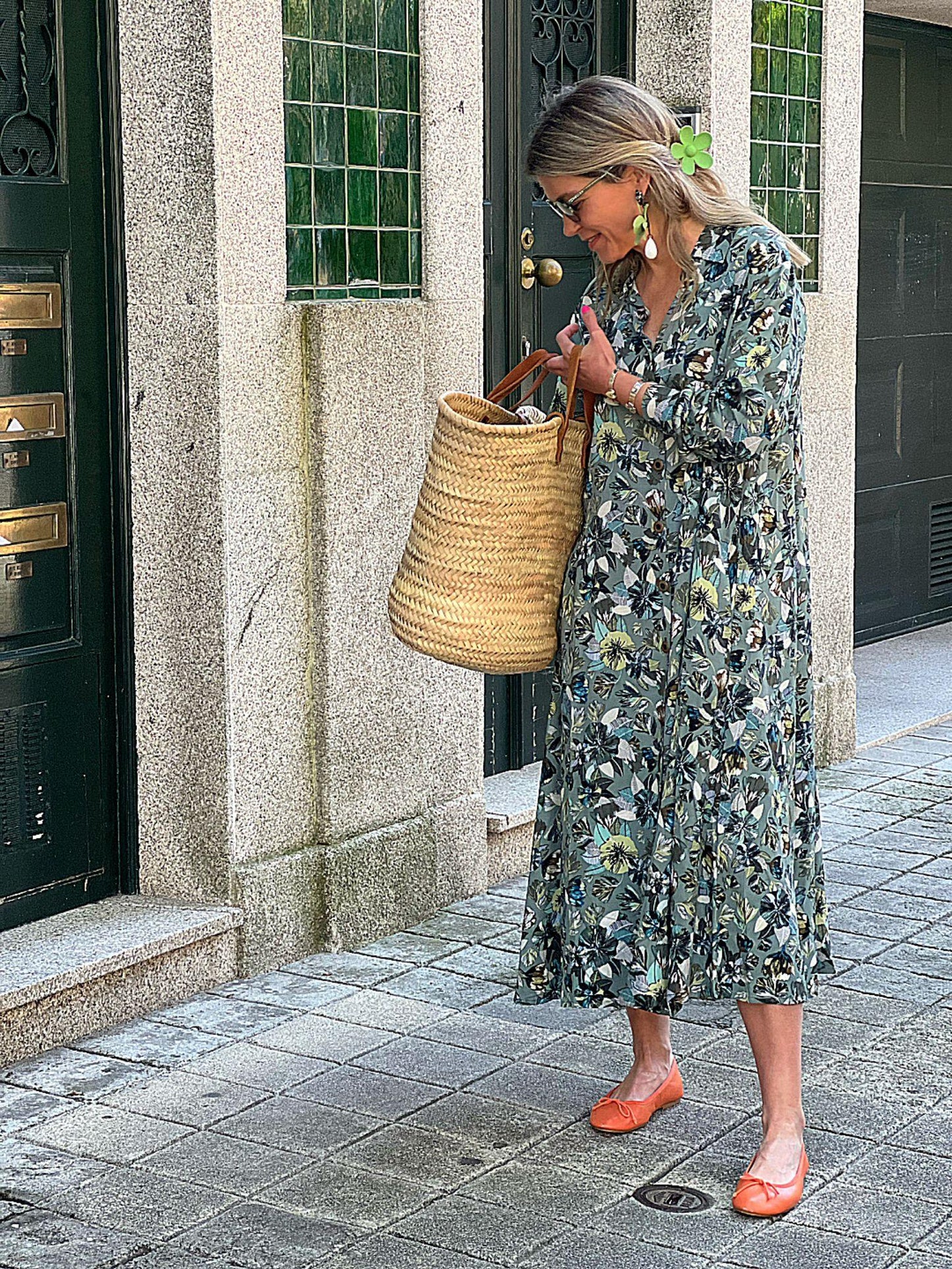 Vestido camisero estampado floral