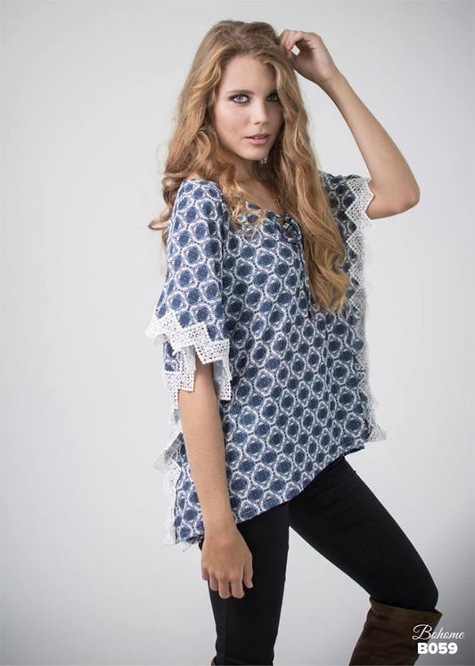 Blusa con encaje