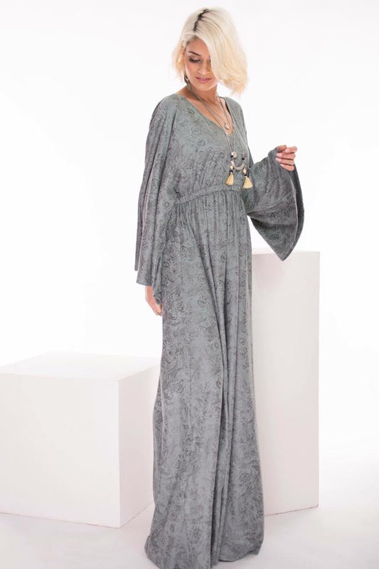 <transcy>Vestido con manga kimono</transcy>