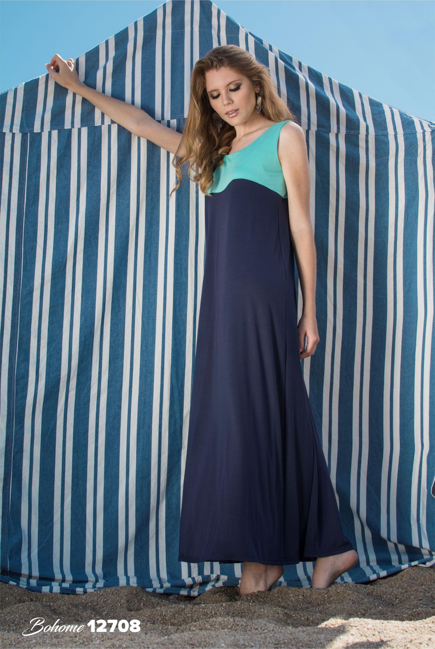 Vestido largo de punto