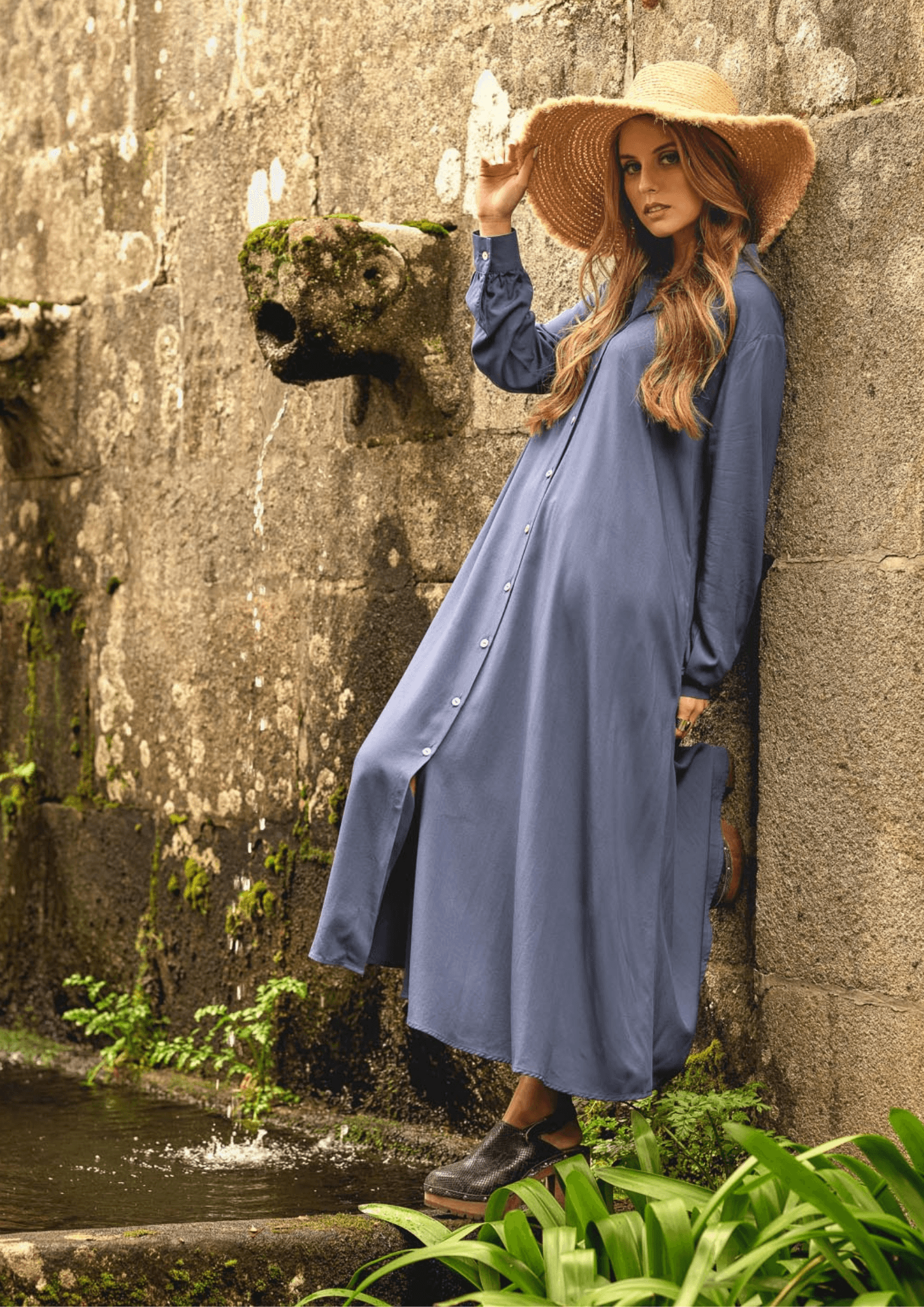 <transcy>Vestido camisero</transcy>