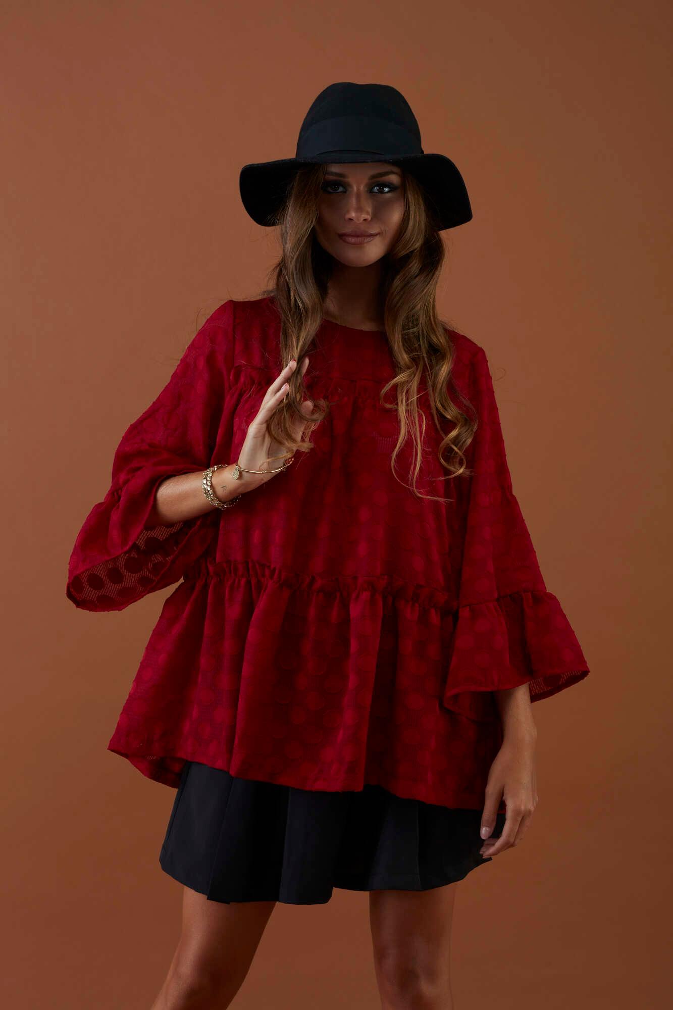<transcy>Blusa con volantes</transcy>