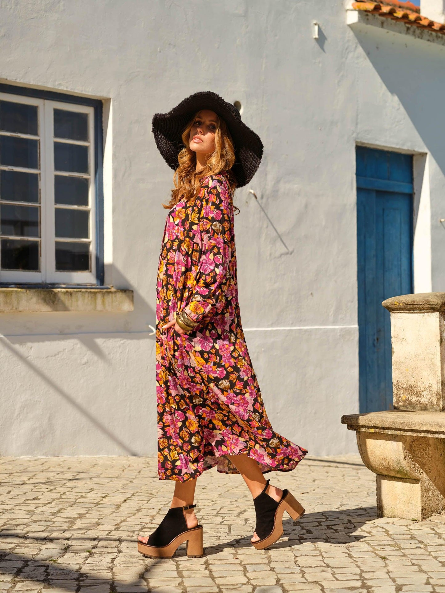 Vestido camisero estampado floral