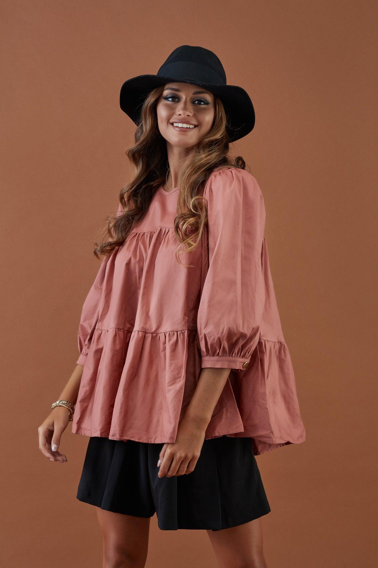 Blusa con manga globo