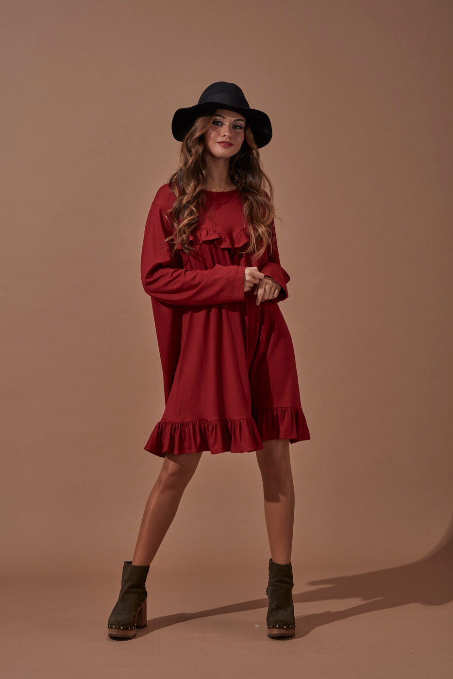 Vestido corto de punto