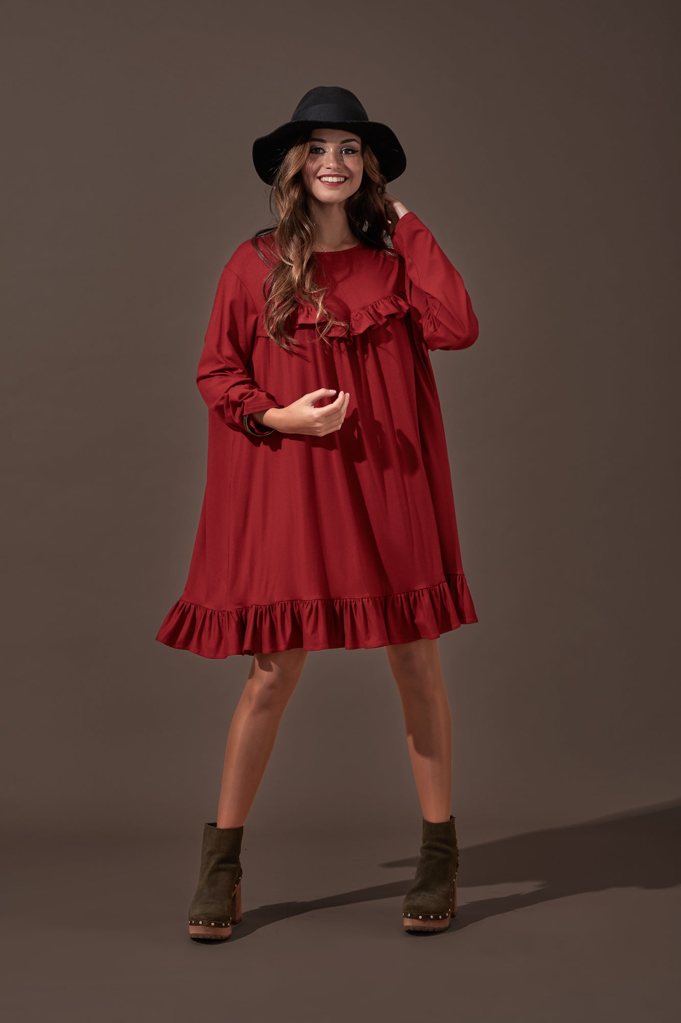 Vestido corto de punto