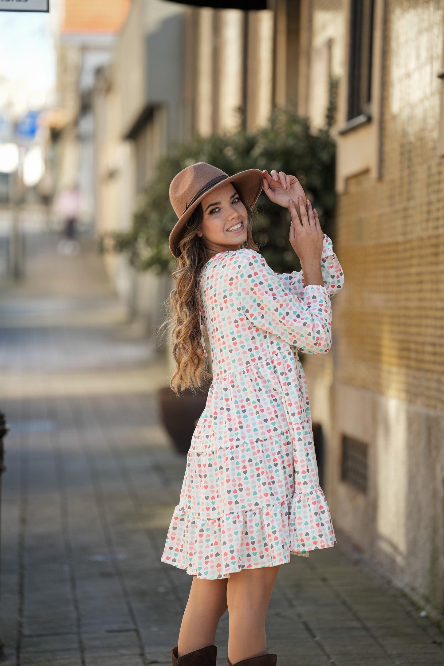 vestido corto corazones