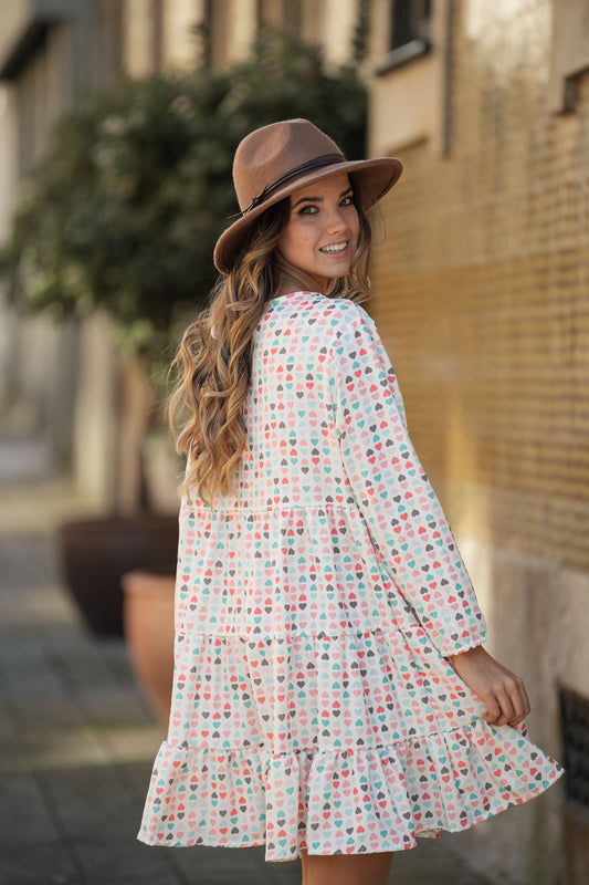 vestido corto corazones