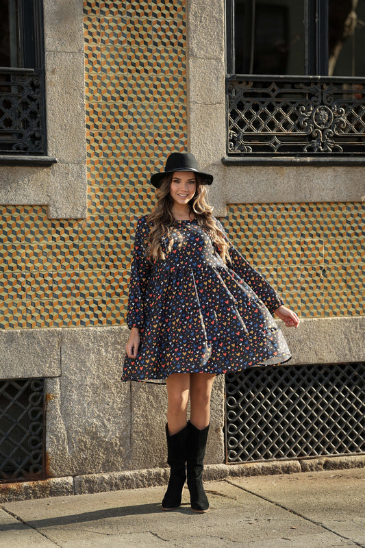 vestido corto corazones