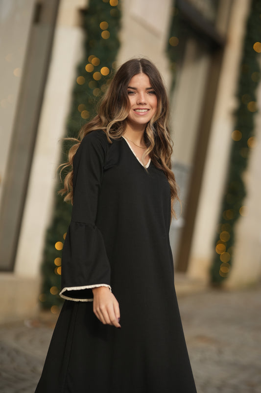 Vestido largo con encaje