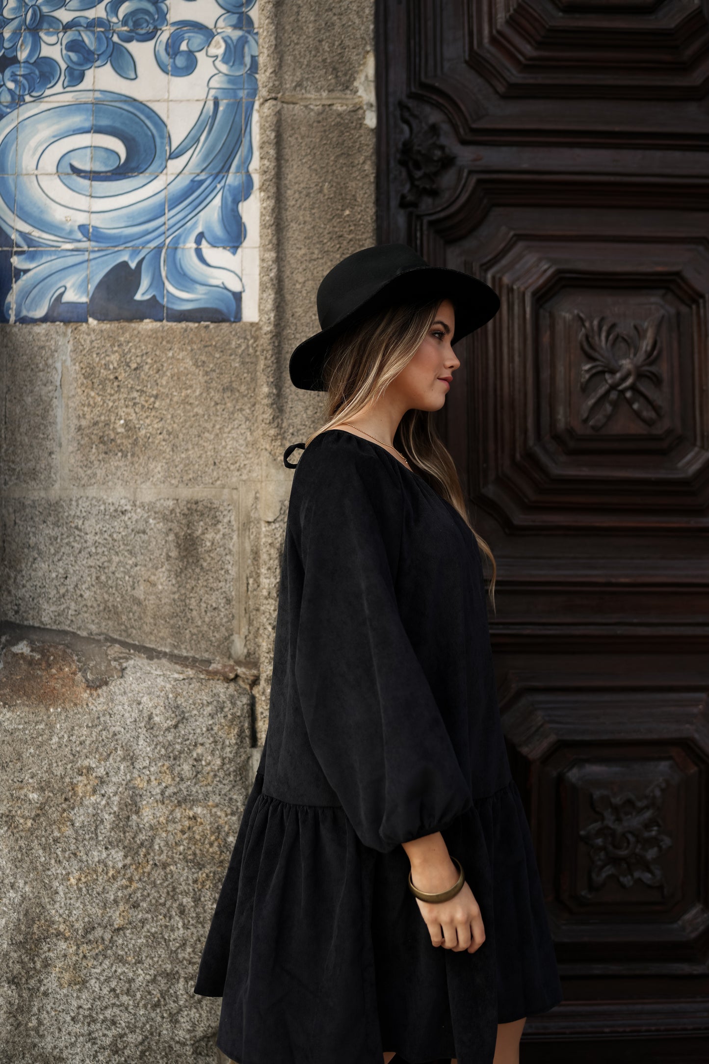 <transcy>Vestido corto de pana</transcy>