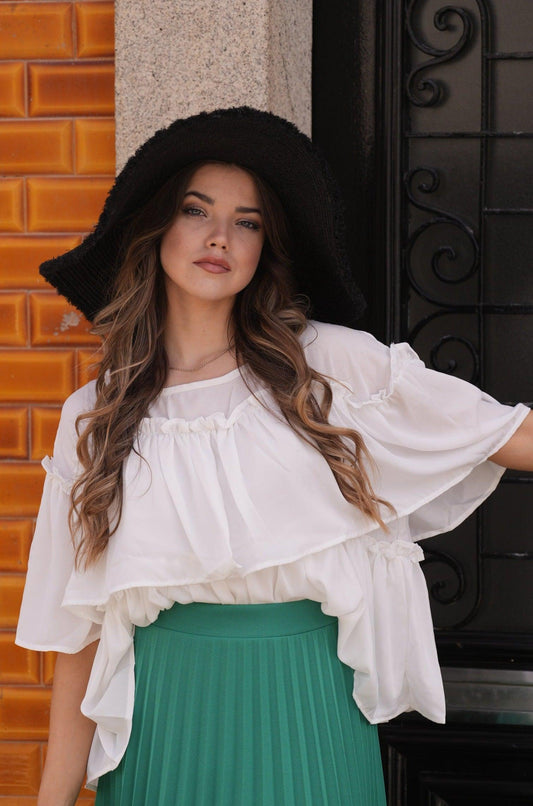 <transcy>Blusa con volantes</transcy>