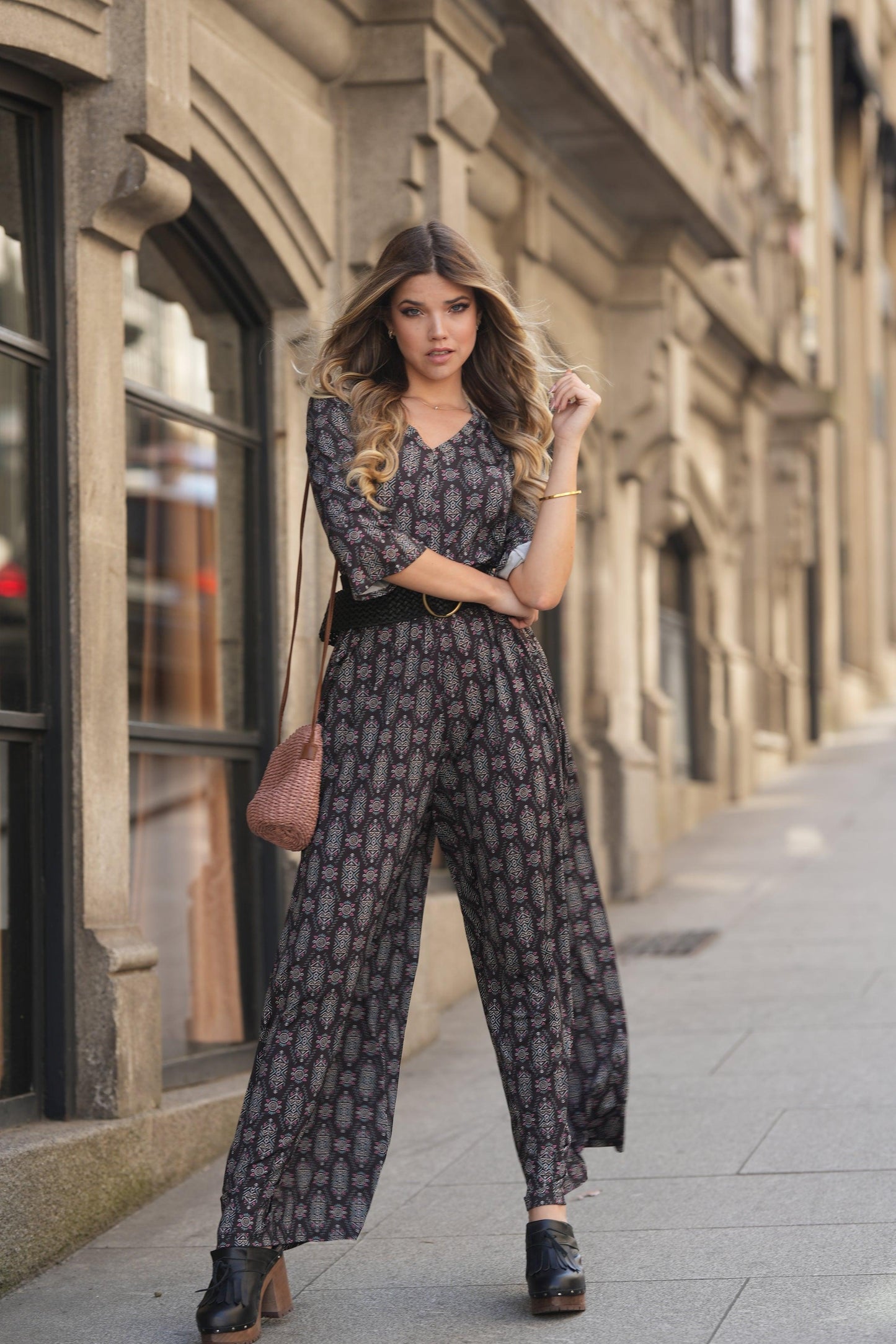 Mono largo estampado