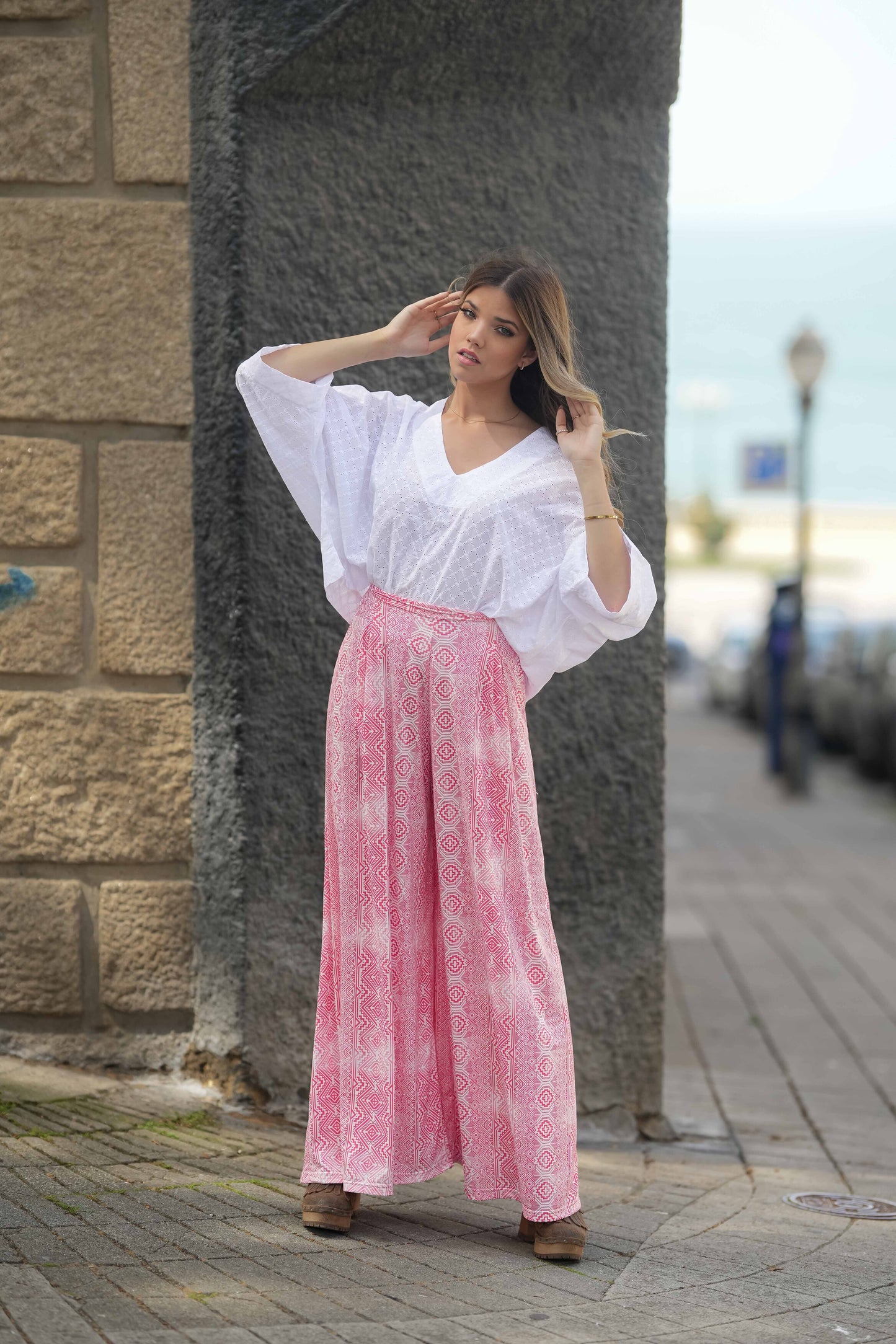 Pantalón punto estampado