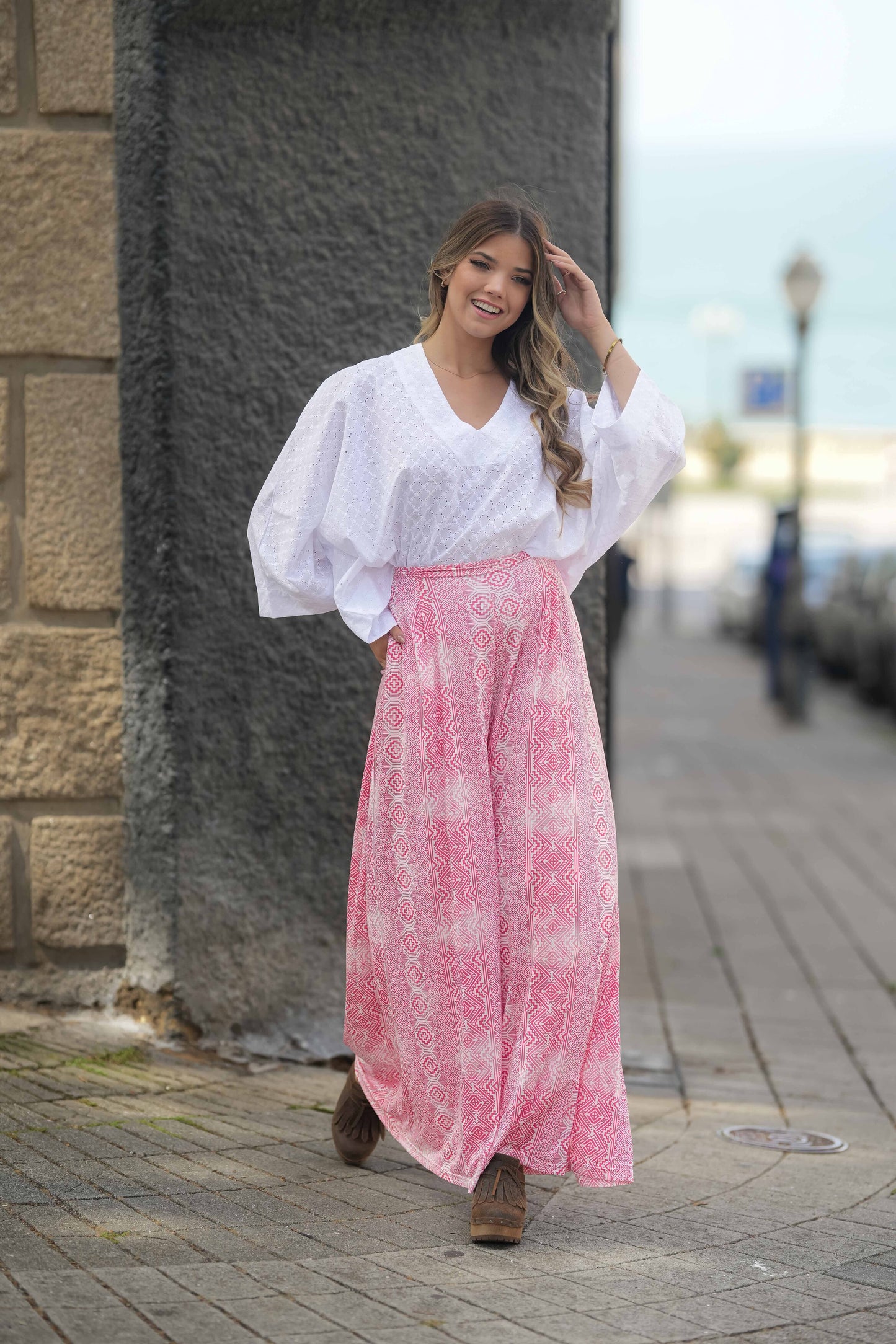 Pantalón punto estampado