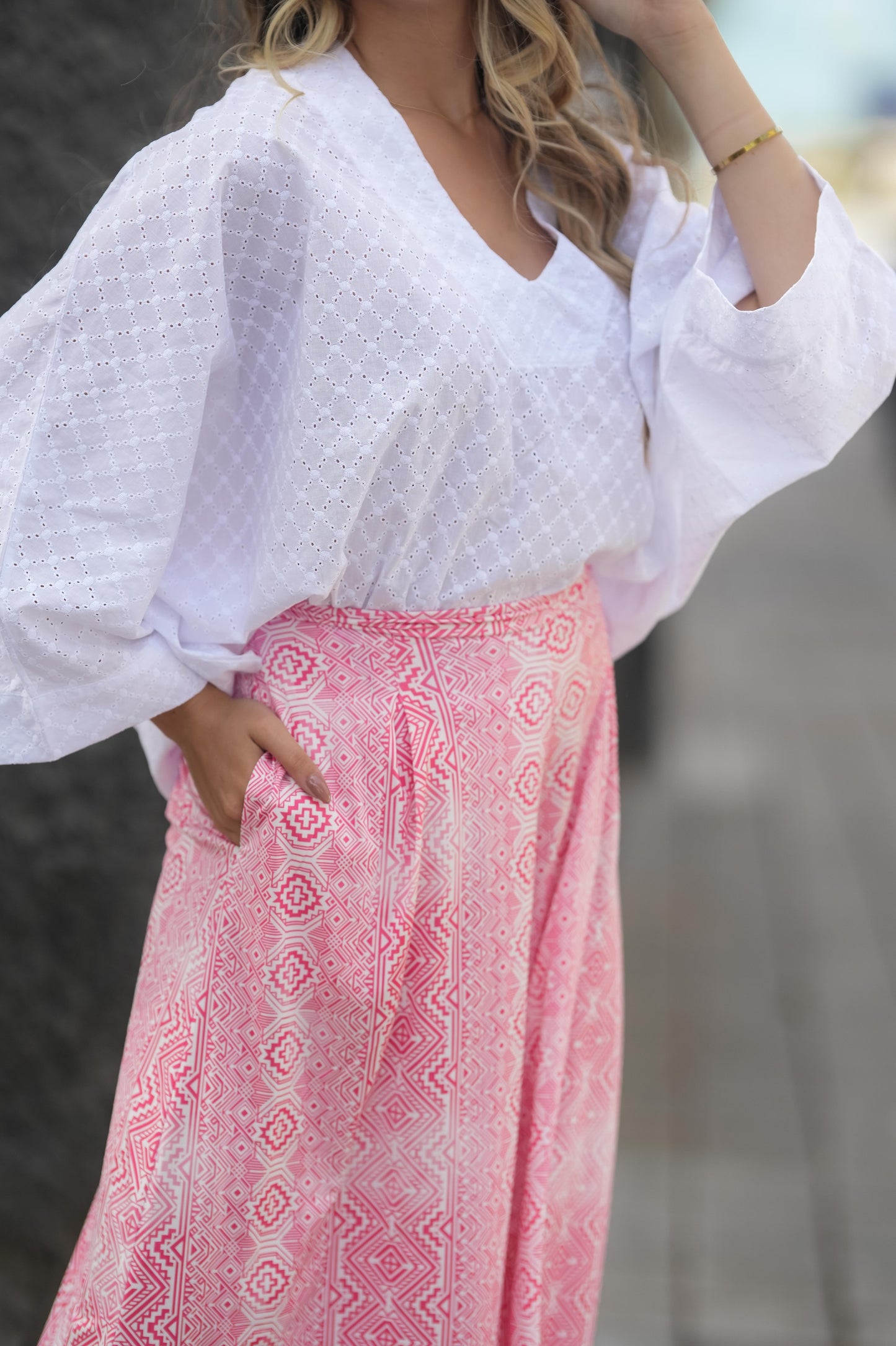 Pantalón punto estampado
