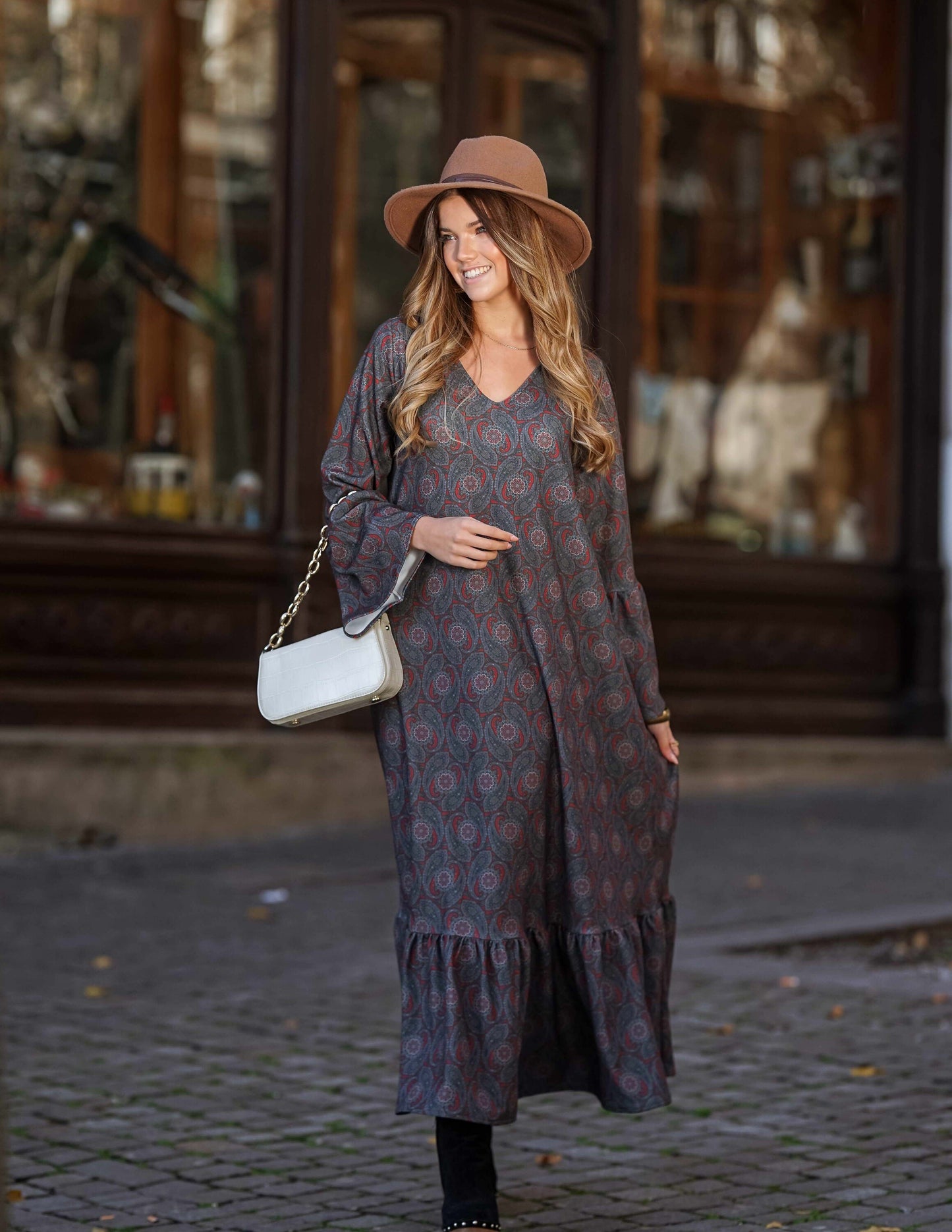 <transcy>Vestido largo estampado</transcy>