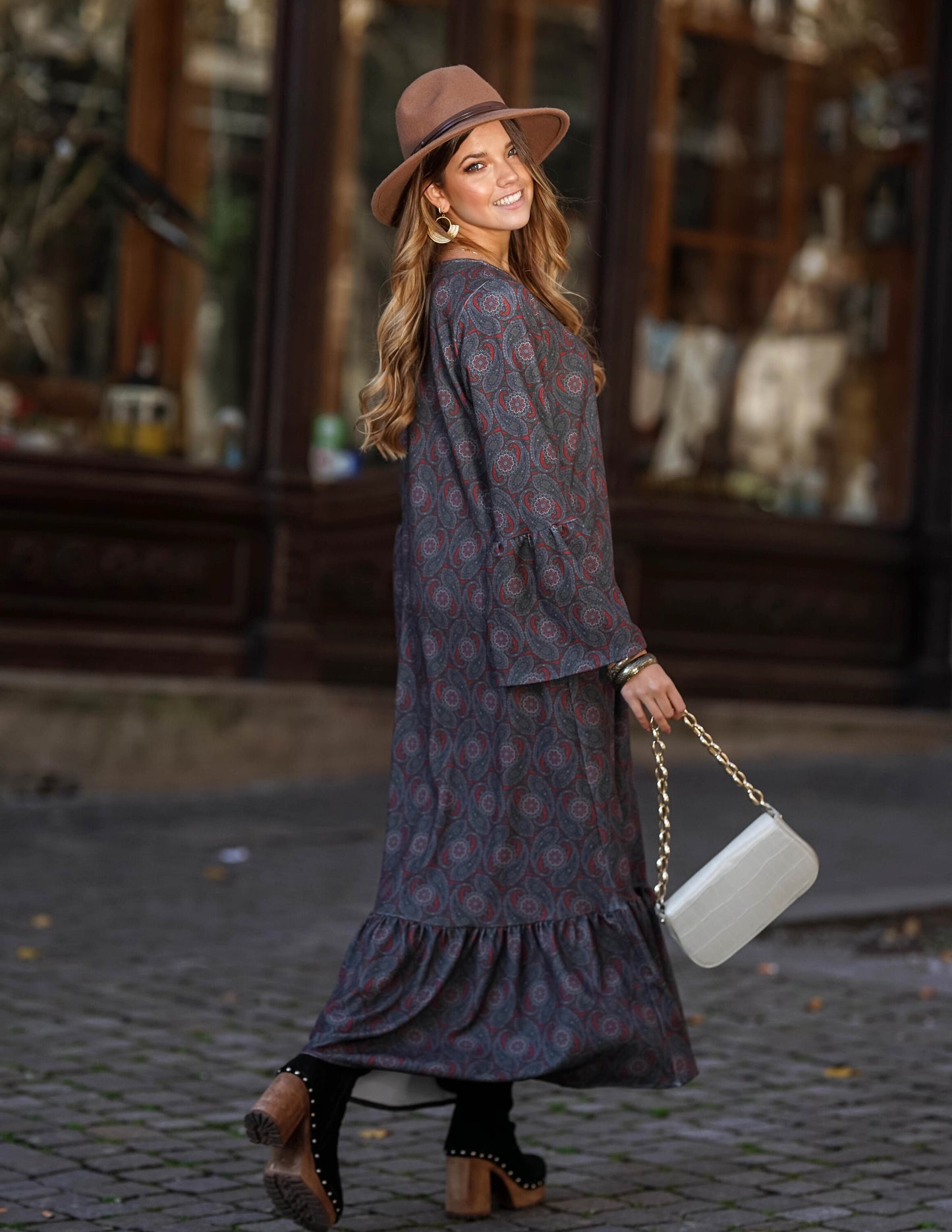 <transcy>Vestido largo estampado</transcy>