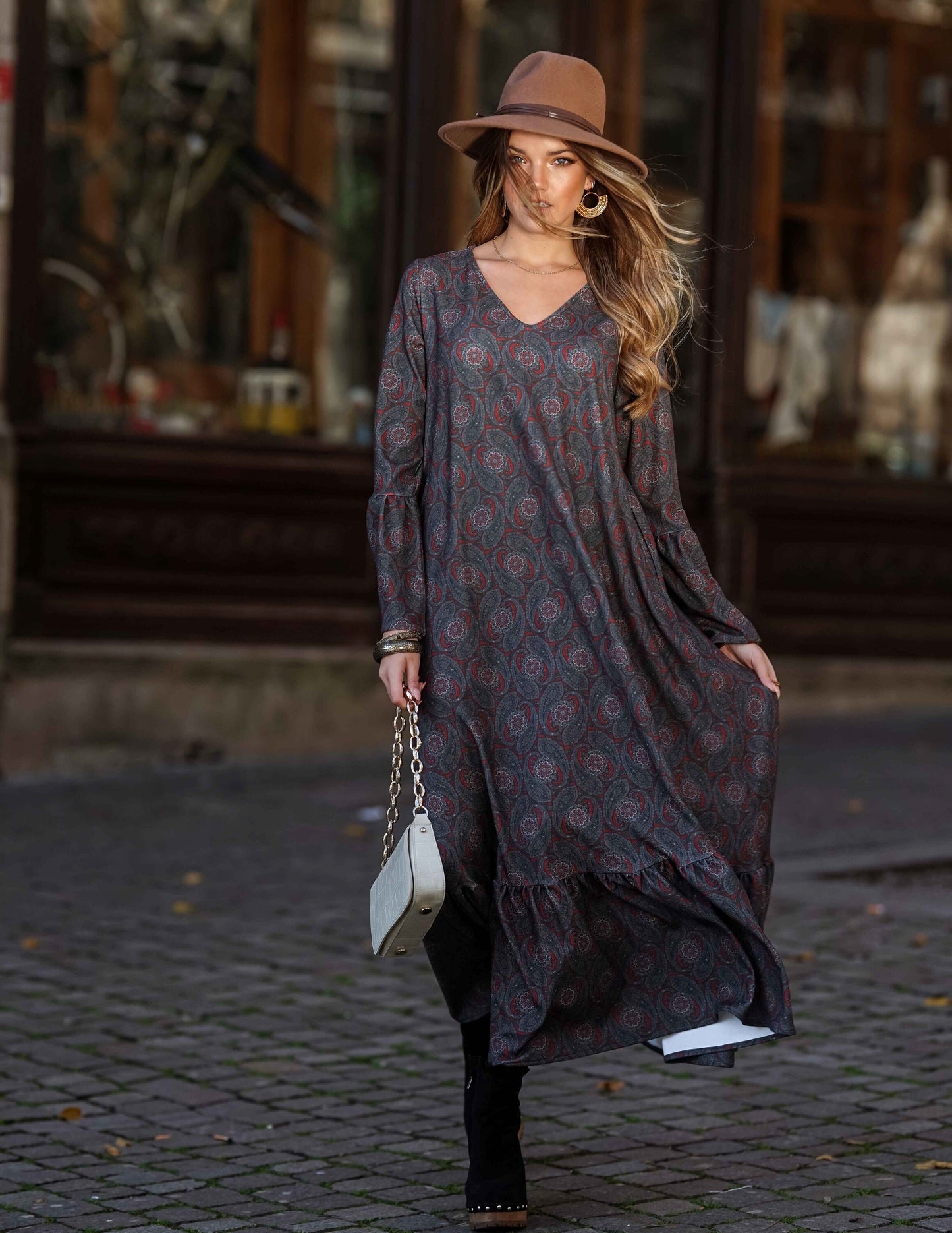 <transcy>Vestido largo estampado</transcy>