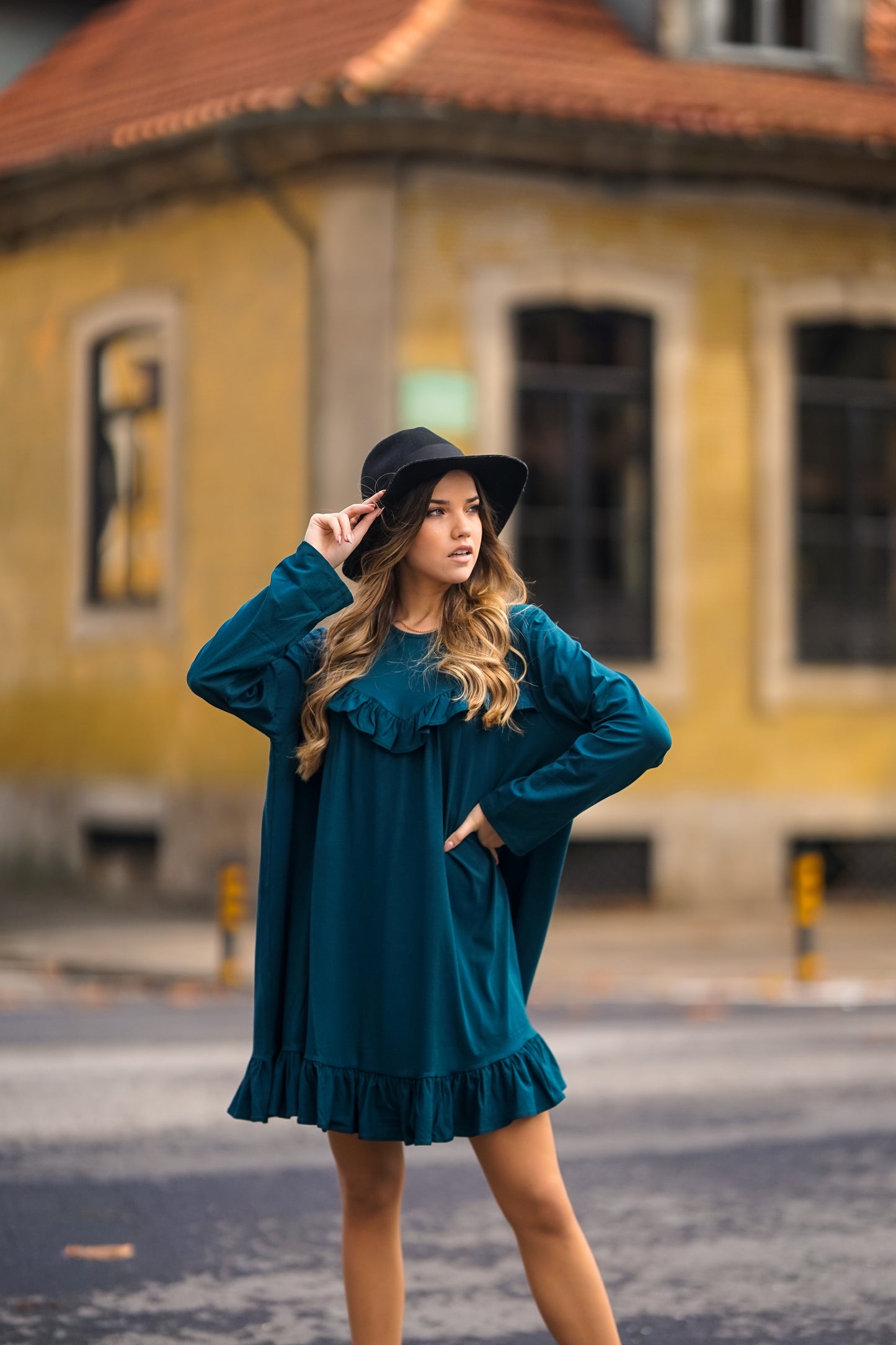 Vestido corto de punto