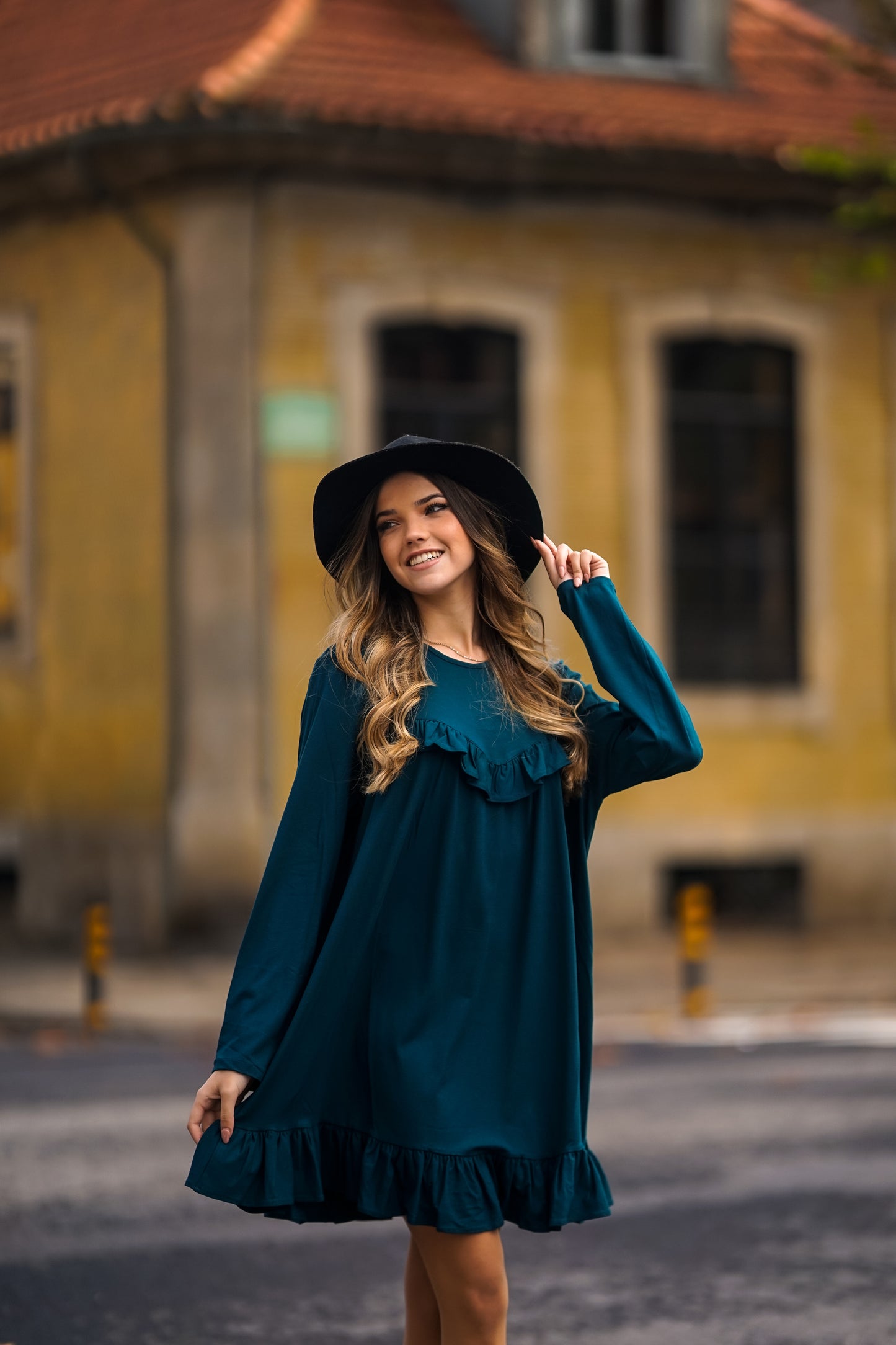 Vestido corto de punto