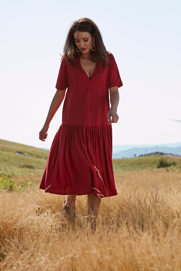 vestido con volante