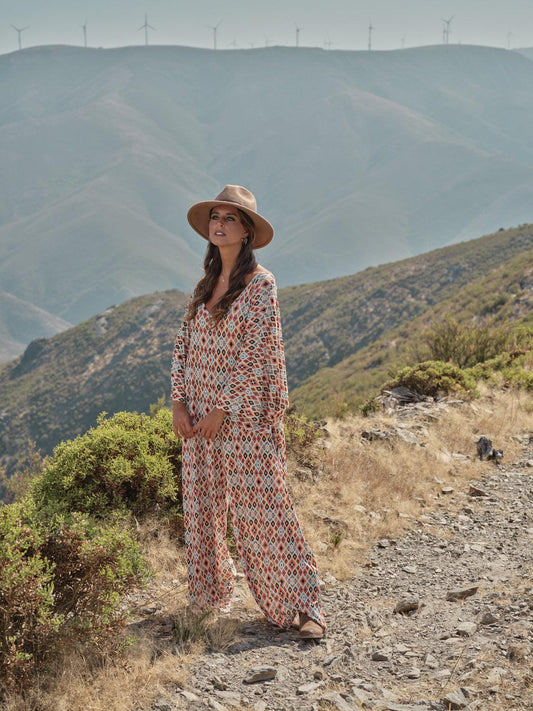 mono largo estampado