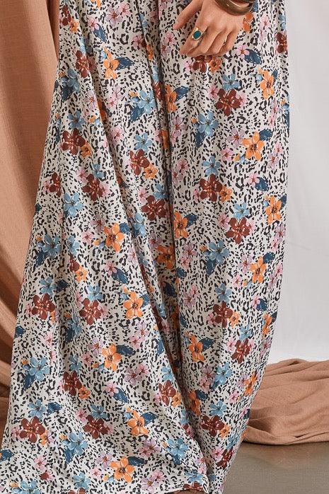 Vestido largo con estampado floral