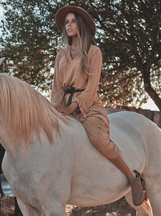 Vestido largo de punto