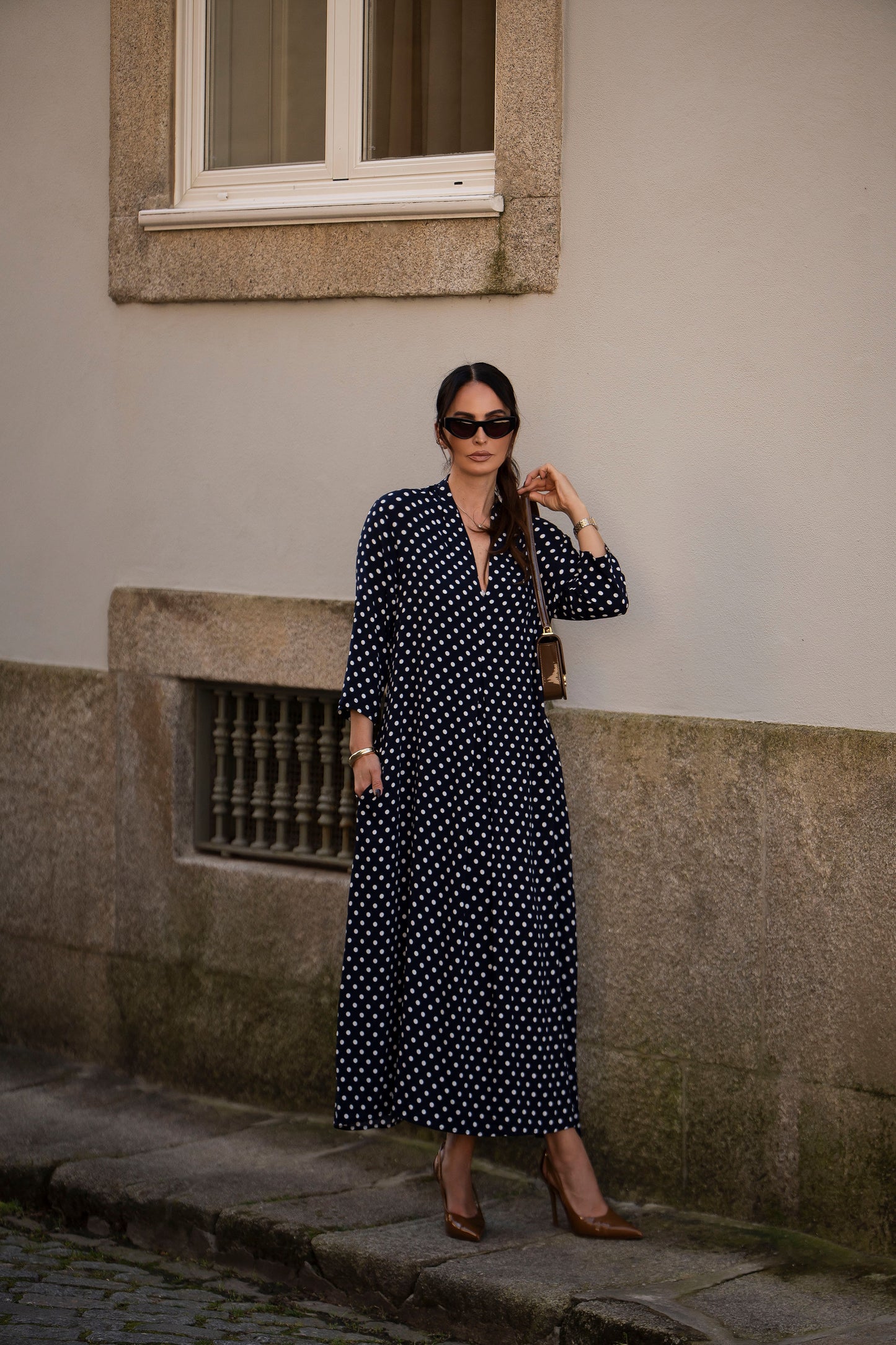 Vestido largo estampado